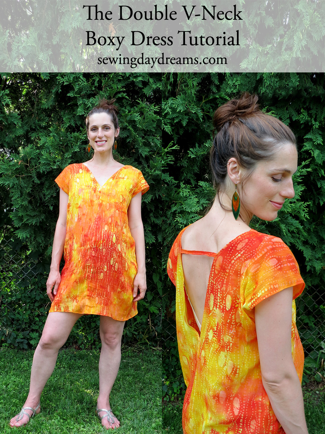Diy The Double V Neck Boxy Dress Tutorial Sewing Daydreams 9646