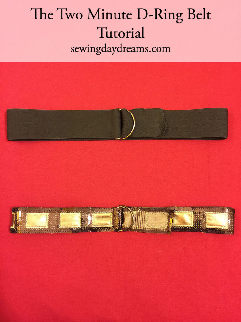 DIY The Two Minute DRing Belt Tutorial Sewing Daydreams