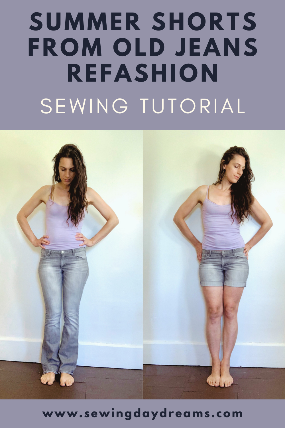 Upcycle Jeans Into Shorts - Sewing Novice
